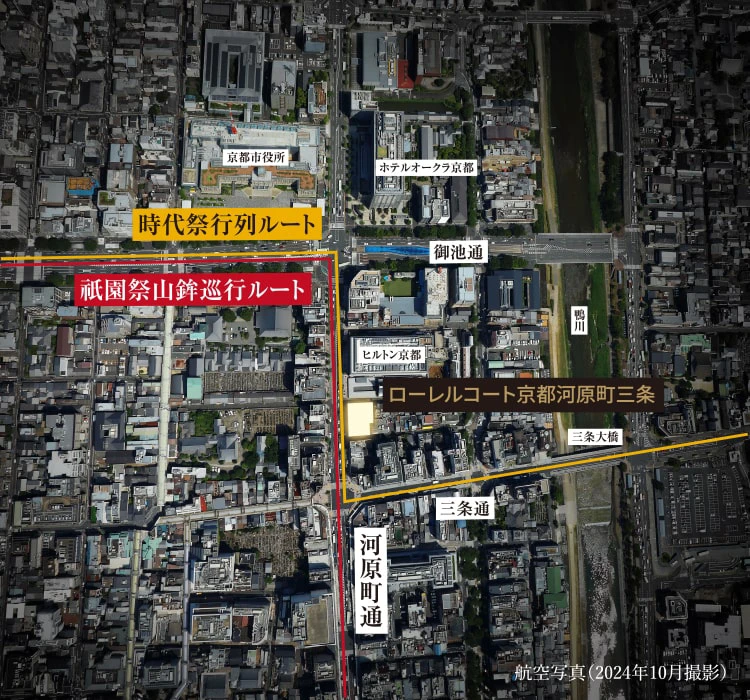 祇園祭山鉾巡行ルート・時代祭行列ルート