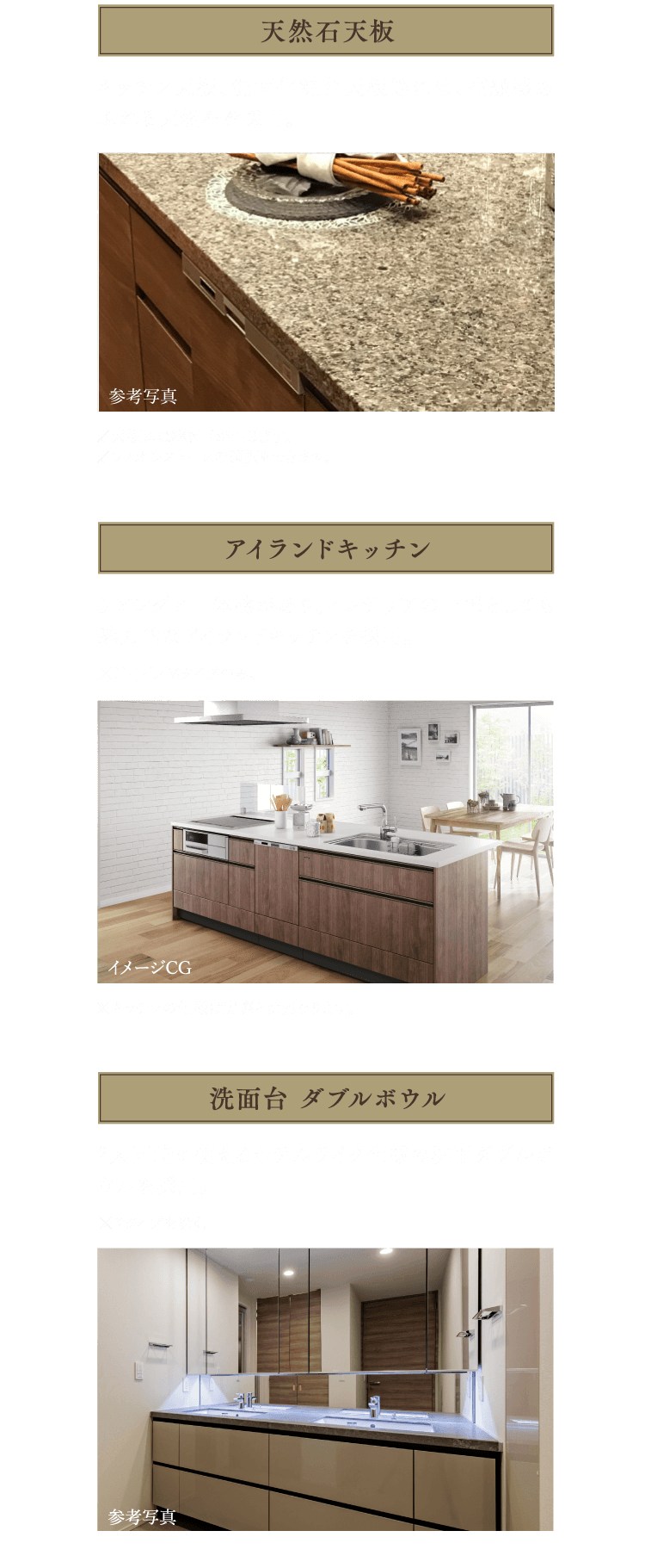 天然石天板・アイランドキッチン・洗面台ダブルボウル