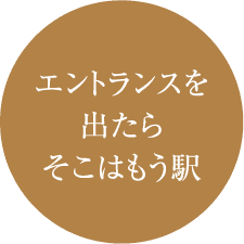 エントランスを出たらそこはもう駅
