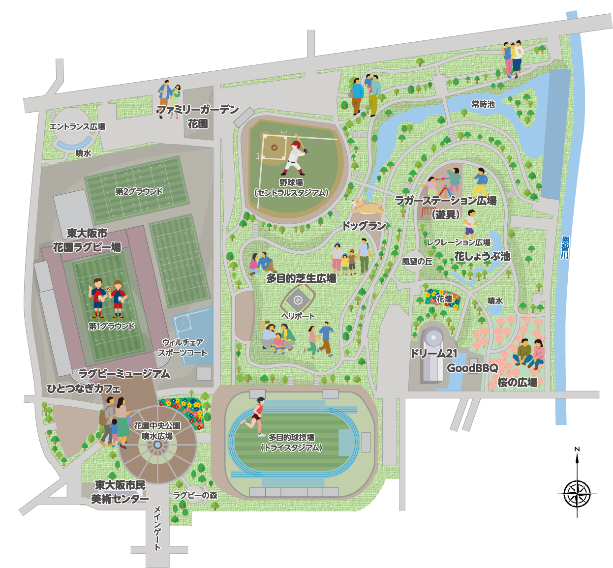 花園中央公園全体図