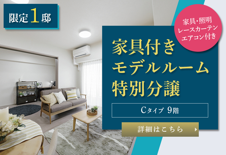 家具付きモデルルーム特別分譲