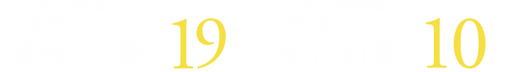 天王寺駅へ2分、なんば駅へ10分、東梅田駅へ19分