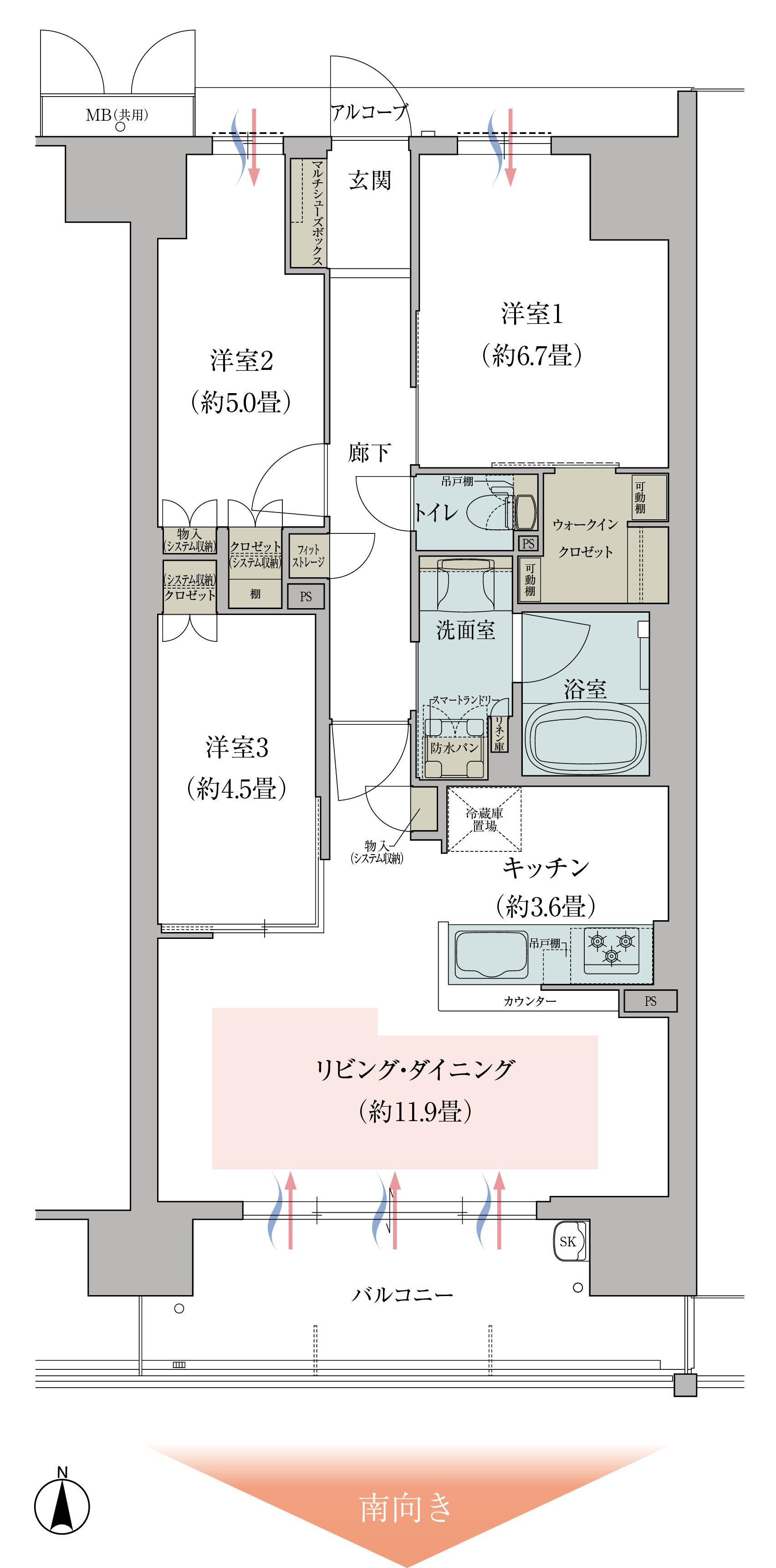 SKタイプ 間取り詳細画像