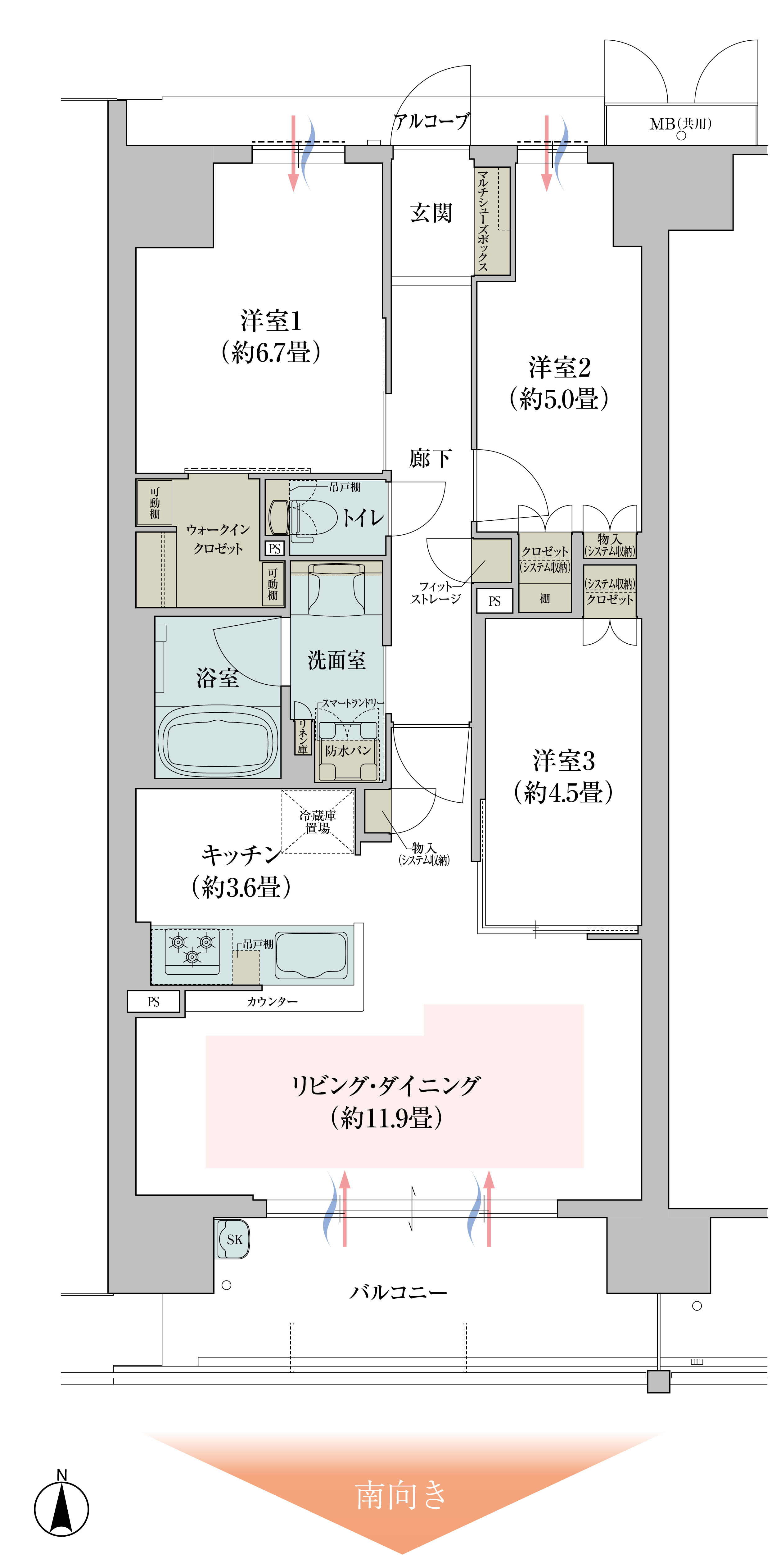 SKタイプ 間取り詳細画像