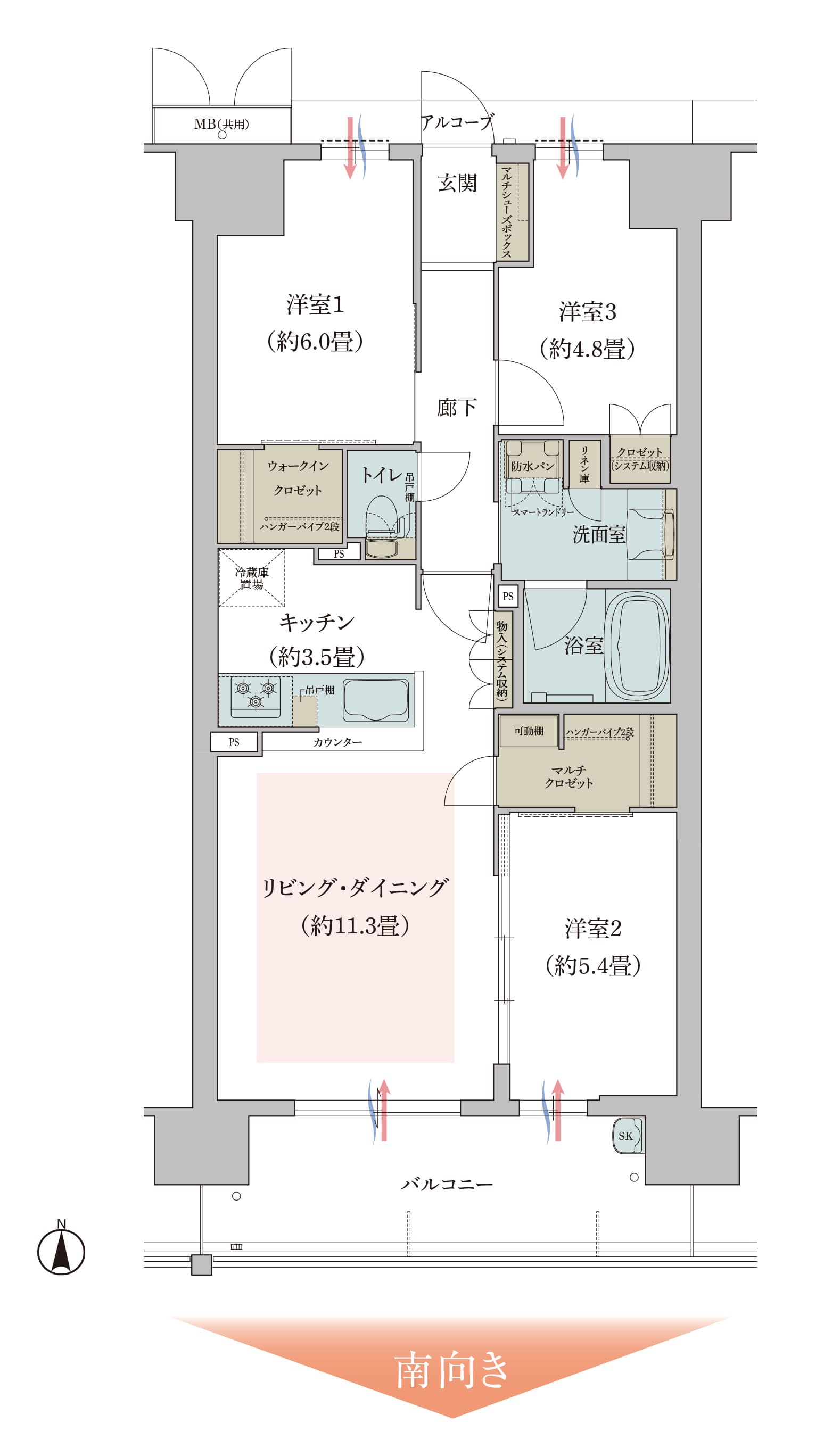 SMタイプ 間取り詳細画像