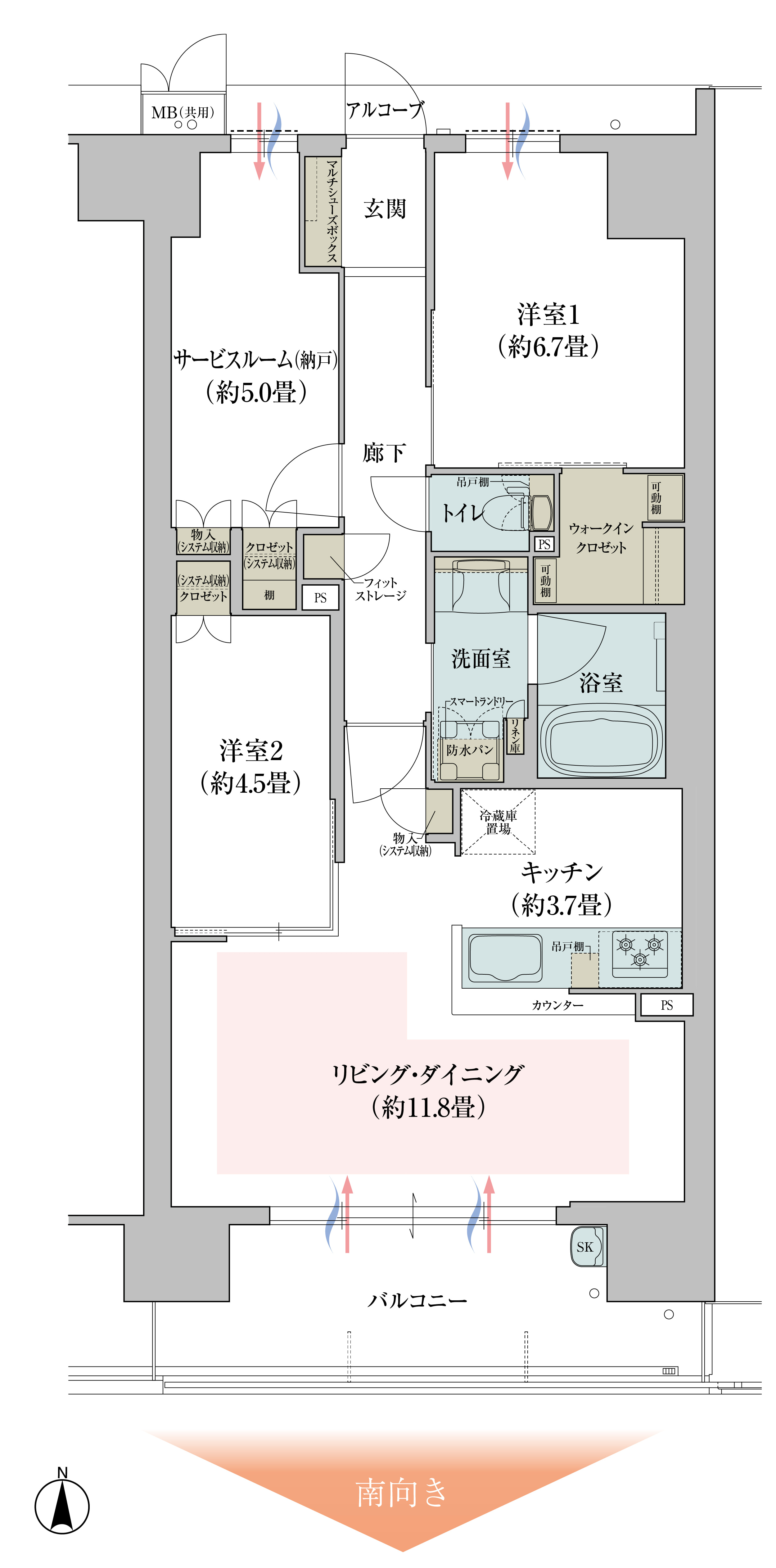 STタイプ 間取り詳細画像