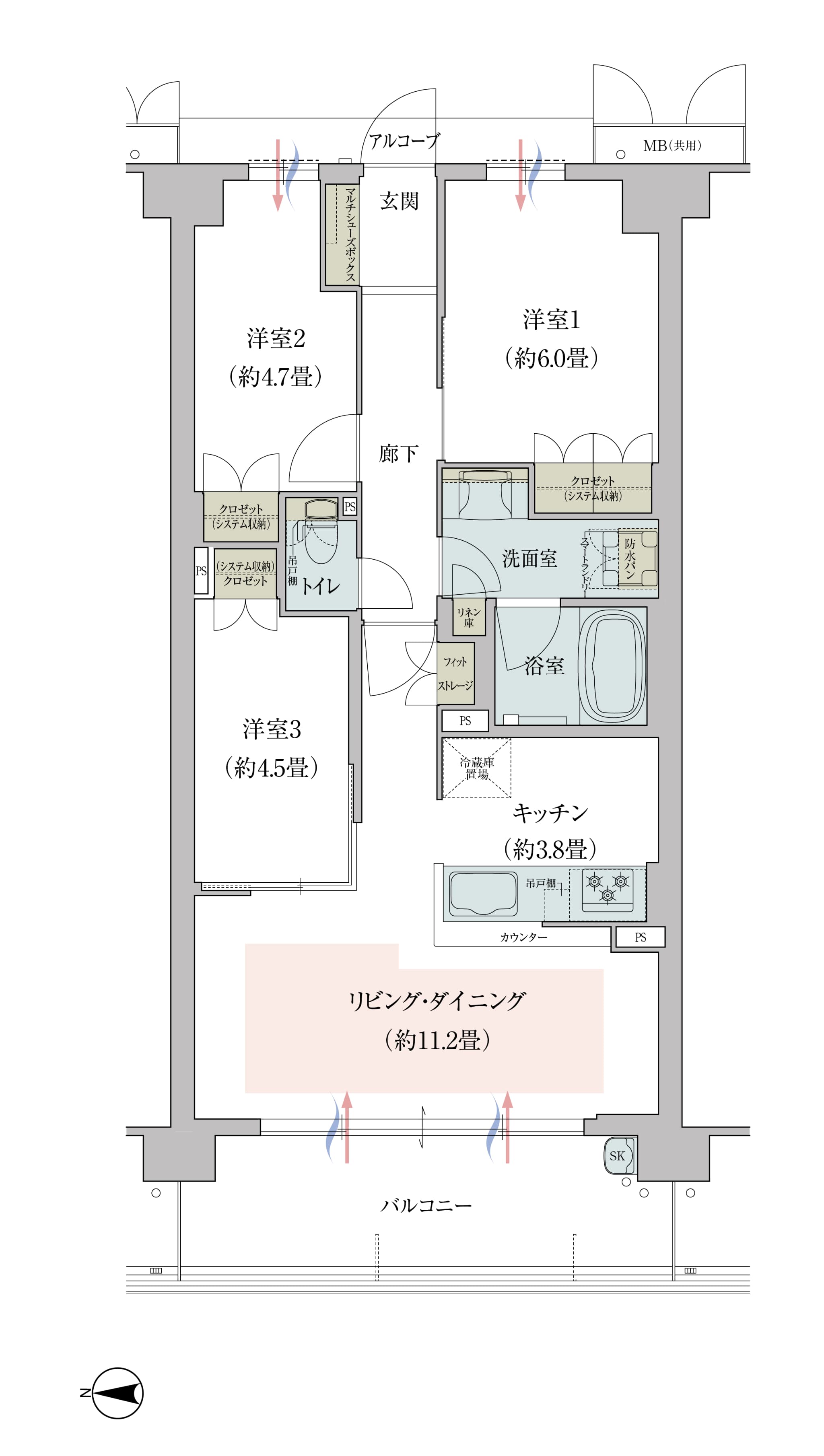 SPタイプ 間取り詳細画像