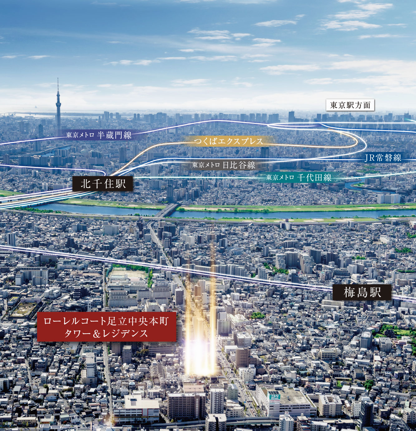 現地周辺の航空写真