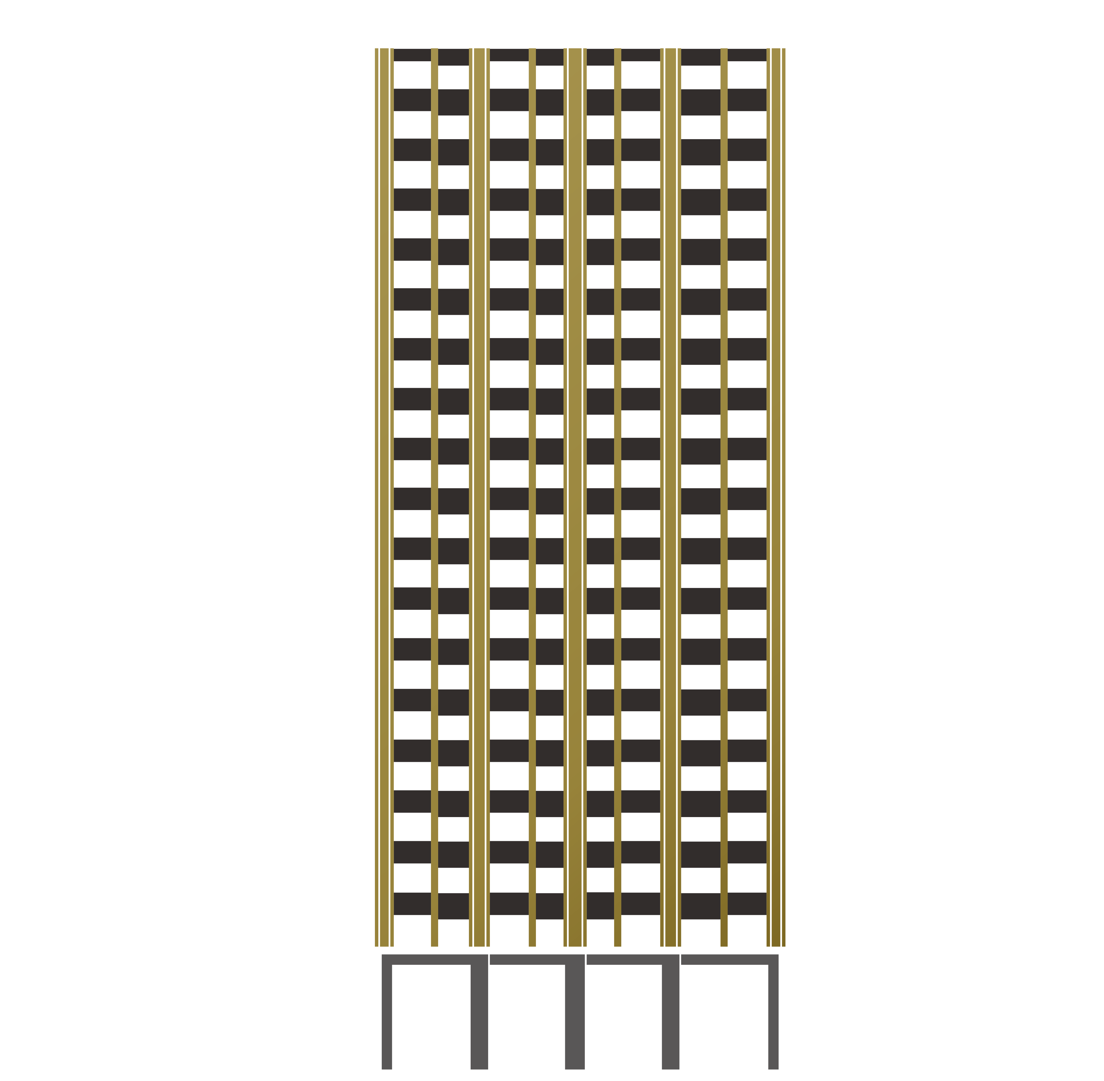 建物外観西側立面図