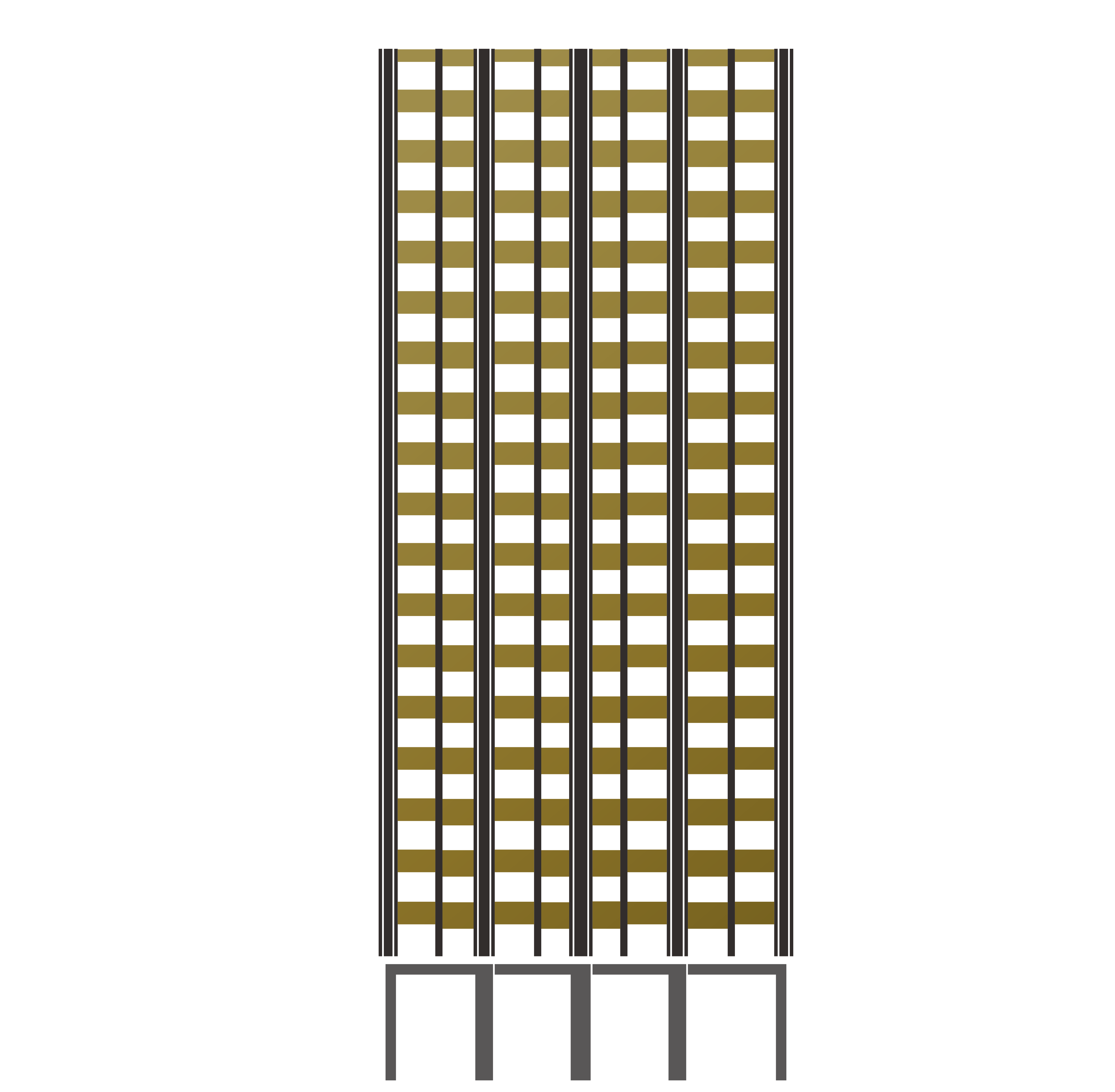 建物外観西側立面図