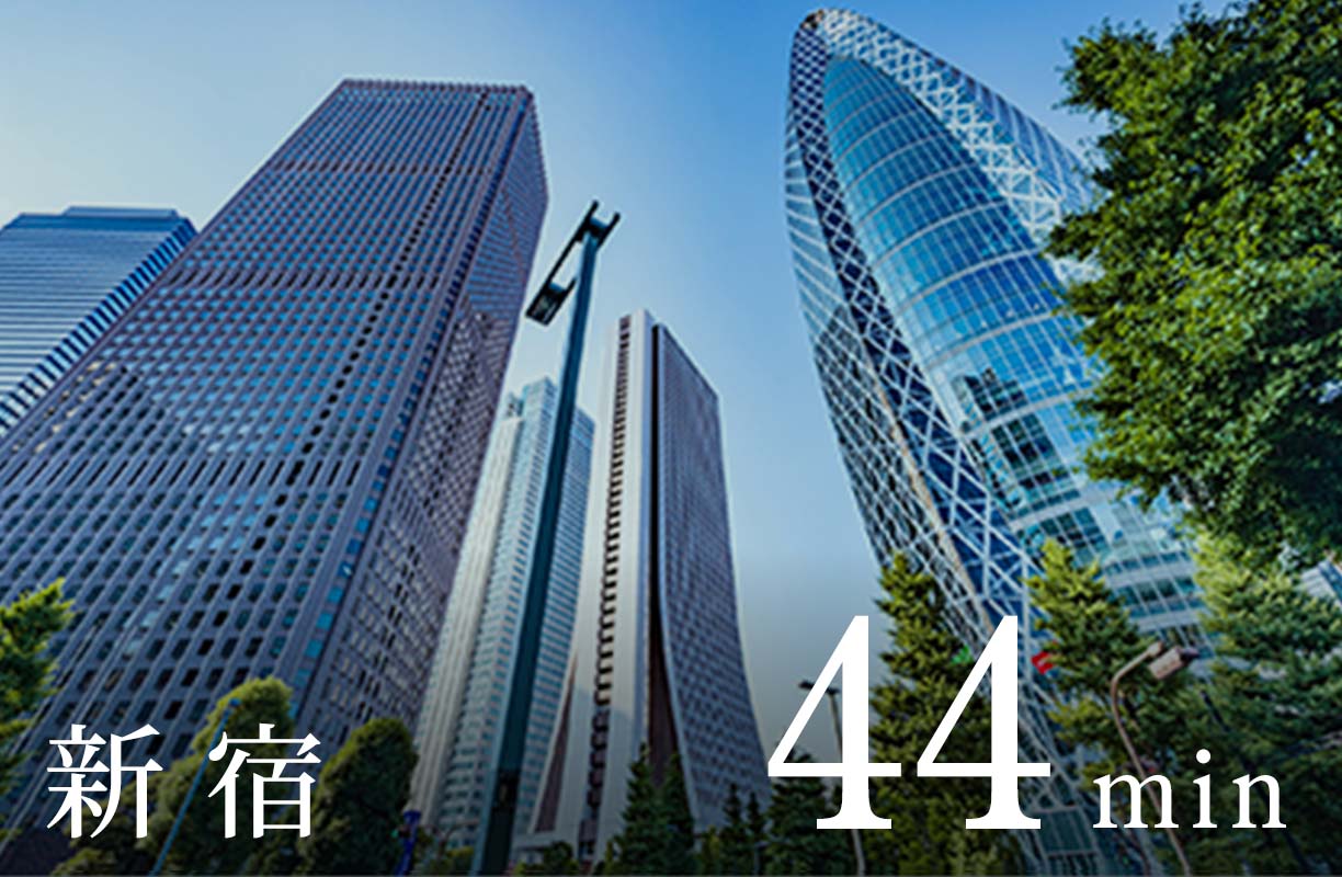 新 宿 44min