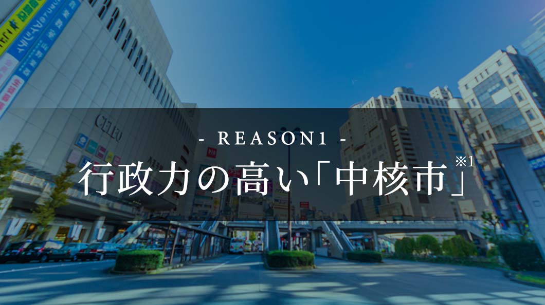 - REASON1 - 行政力の高い「中核市」※1
