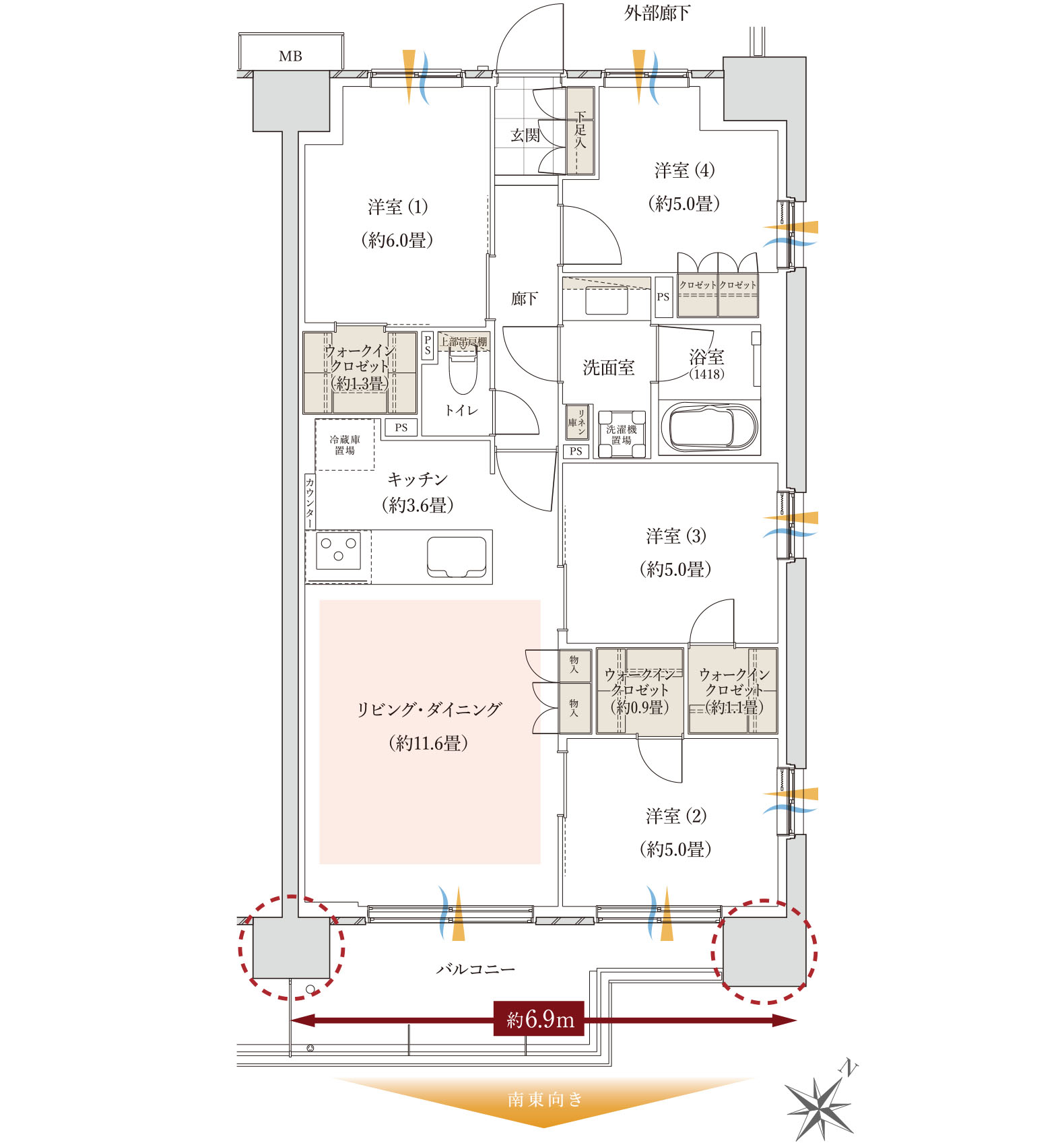 M type 間取り図