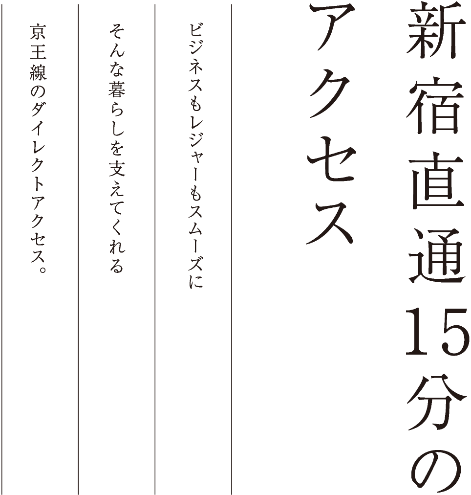 新宿直通15分のアクセス